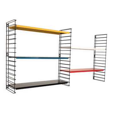 Tomado wall unit with metal shelves by A. Dekker