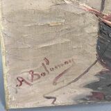 Breton school from the beginning of the 20th century oil on canvas signed a delanoy