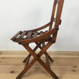 Chaise pliante pour enfants en lattes de bois