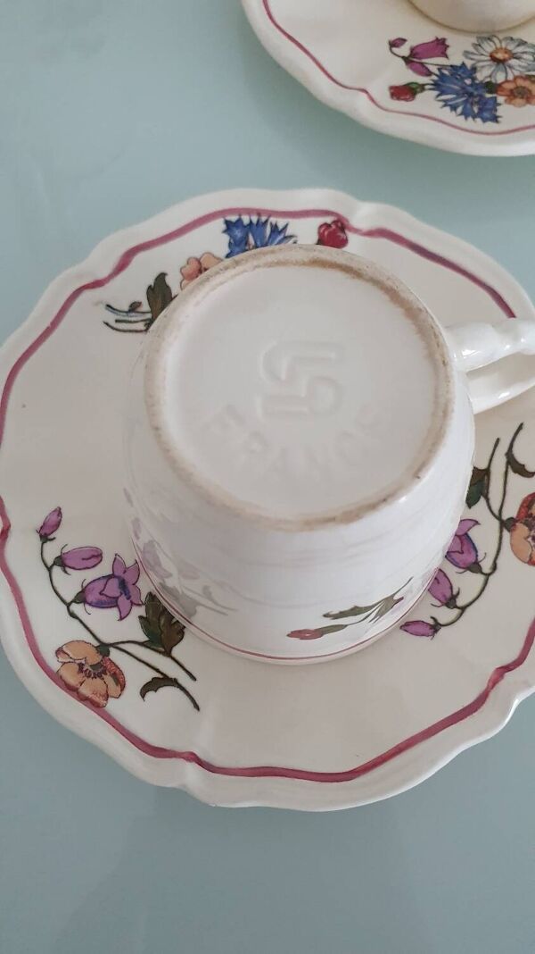 Service à café Faïencerie Sarreguemines- modèle Agreste