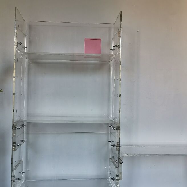Plexiglas bookcase / storage 1970