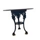 Table bistrot ronde française vintage avec cadre en fonte