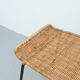 Gian Franco Legler attributed rattan stool, 1950s