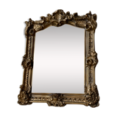 Miroir baroque résine dorée 54 x40cm