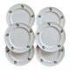 6 vintage dessert plates porcelain Table et Couleurs Raspberry model