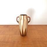 Art Deco slip vase, signed Louis Gueule