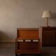 Vintage folding pine service trolley, 1970s