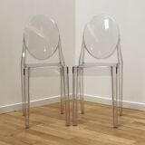 Pair of Victoria Ghost chairs, Philippe Starck