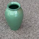 Jade green glazed ceramic vase, Vallauris 1950