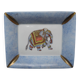 Antique Limoges porcelain ashtray, La Seynie vintage decor