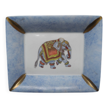 Antique Limoges porcelain ashtray, La Seynie vintage decor