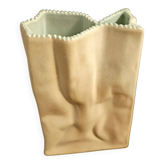 Vase en céramique Paper Bag de Tapio Wirkkala pour Rosenthal