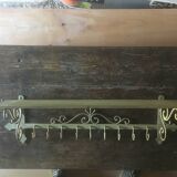 White wrought iron coat/hat rack