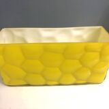 Glass planter with honeycomb decor