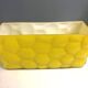 Glass planter with honeycomb decor