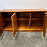 Vintage mirrored bamboo sideboard by Maugrion for Roche Bobois, 1970s. France