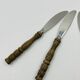 Vintage cutlery set 22 pieces wooden style handles
