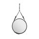 Adnet leather mirror GUBI black D 70cm in perfect condition.