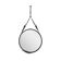 Adnet leather mirror GUBI black D 70cm in perfect condition.