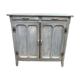Parisian sideboard painted in blue with 2 doors and 2 drawers.