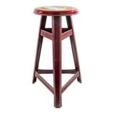 Mascotte Red Metal Stool – 1950s Cigarette Advertising Collectible