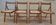 4 vintage varnished wooden folding chairs - Seats completely restored.