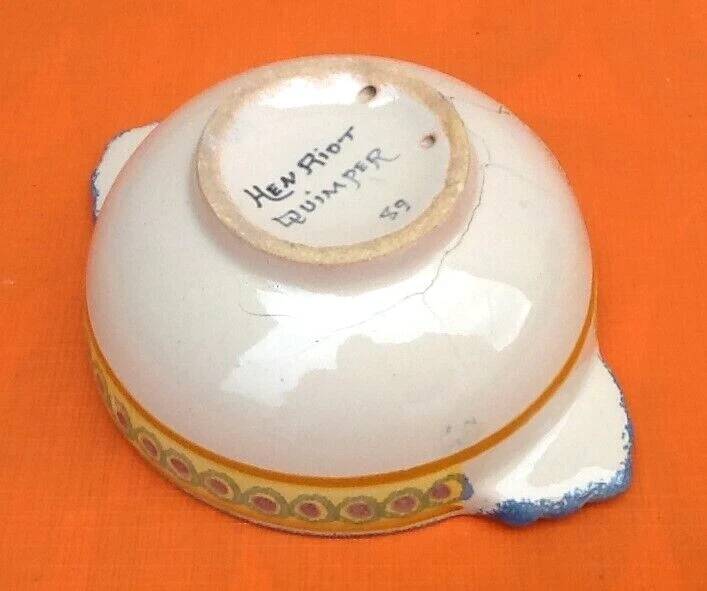 2 old ear bowls Faience from Quimper Henriot Quimper