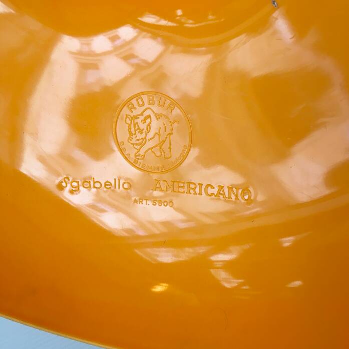 Tabouret orange diabolo Robur Sgarabello