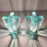 Giorgio Reggiori. Pair of table lamps/glass objects by Giorgio Reggiori for Gallotti & Radice, 1960s, Italy.