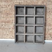Vintage workshop wood locker in industrial fir 12 factory storage