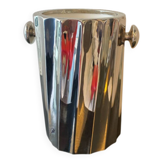 Silver-plated metal bottle cooler