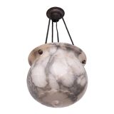Stunning French Alabaster pendant lamp 1920s