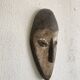 African mask, Fang tribe, wood and kaolin