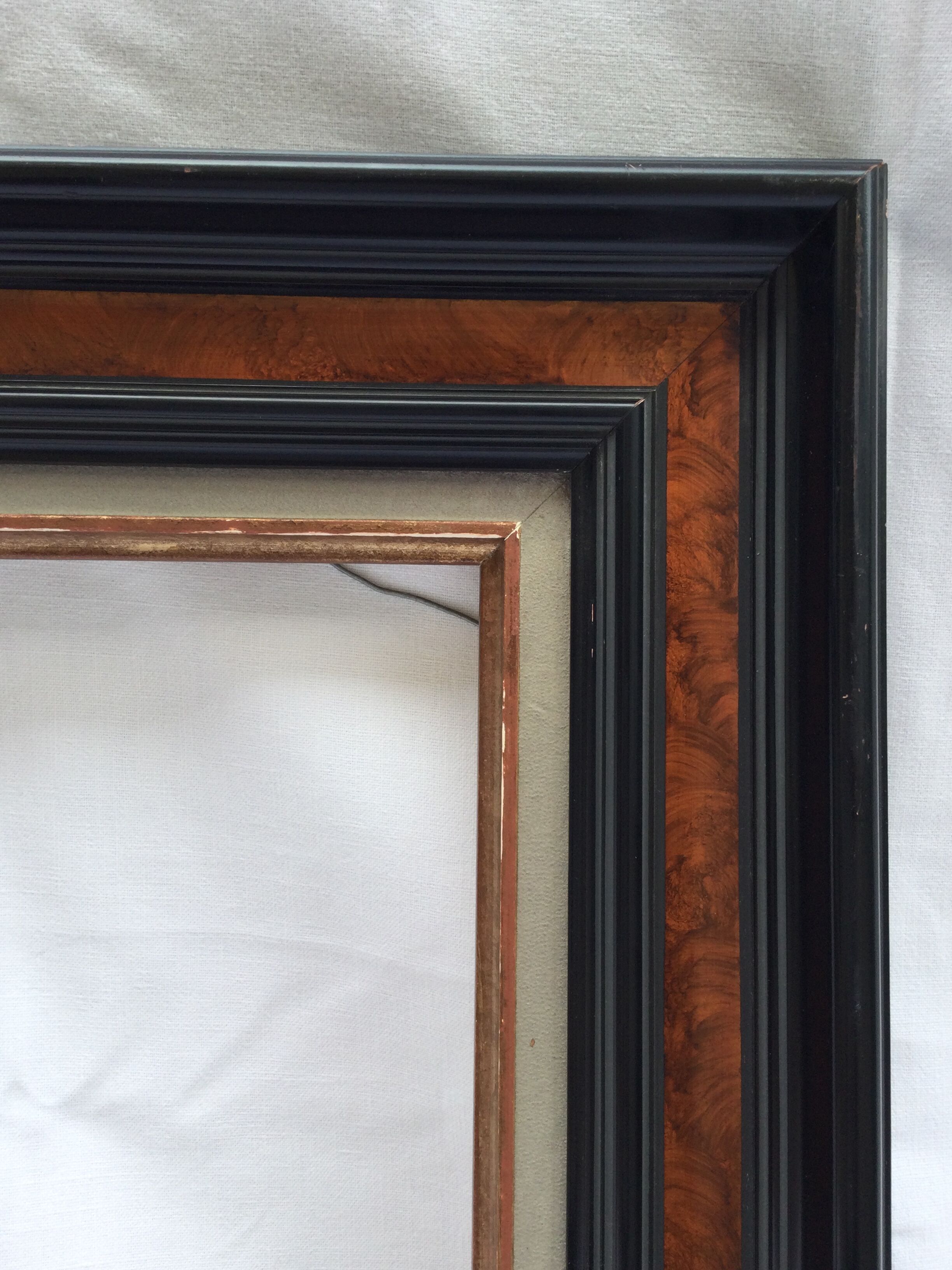 Black and brown wooden frame