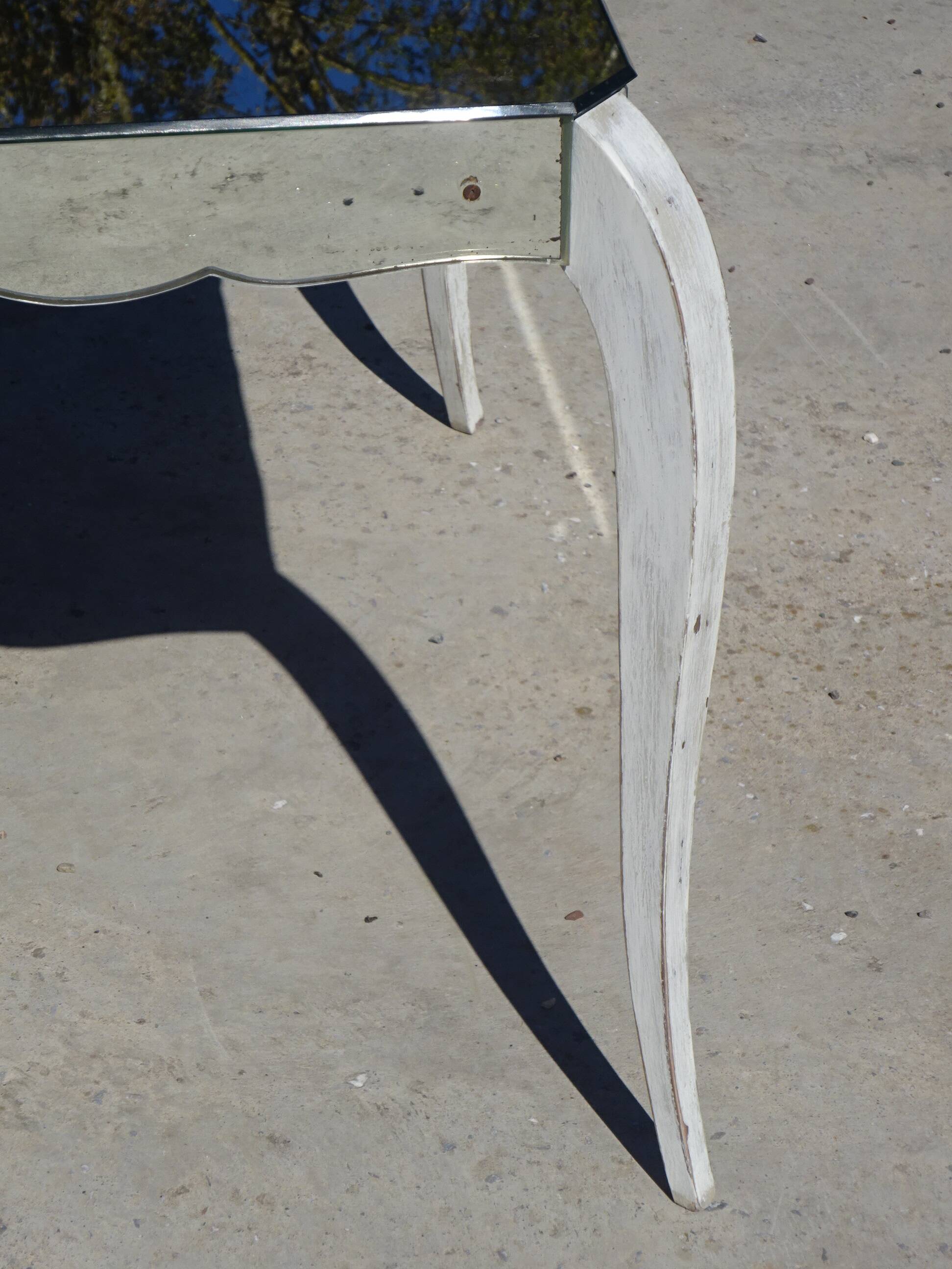 Mirror glass coffee table