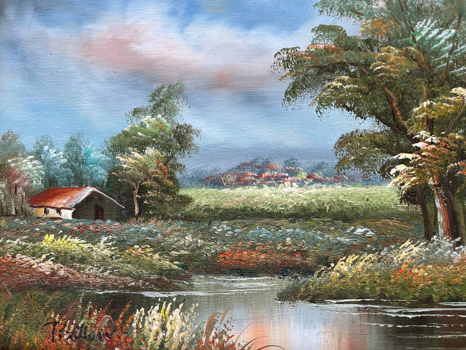 Painting: oil on canvas representing a landscape