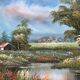 Painting: oil on canvas representing a landscape