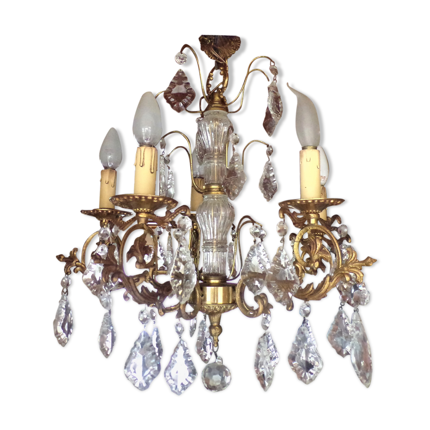 Vintage chandelier with 5 lights