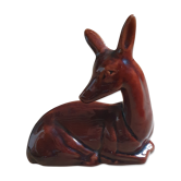 Ceramic doe at rest vintage