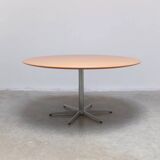 Large 'circular' oak dining table by Arne Jacobsen for Fritz Hansen, 1966