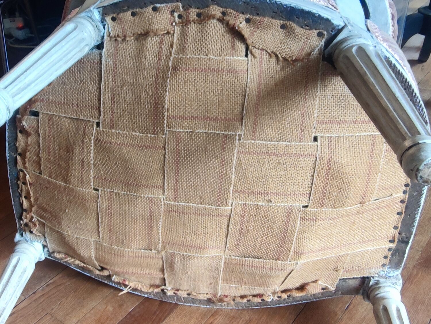 Pair of Louis XVI style medallion armchairs