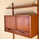 Teak wall secretary RIVAL, Vintage Scandinavian 1960s