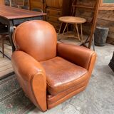 Leather club chair