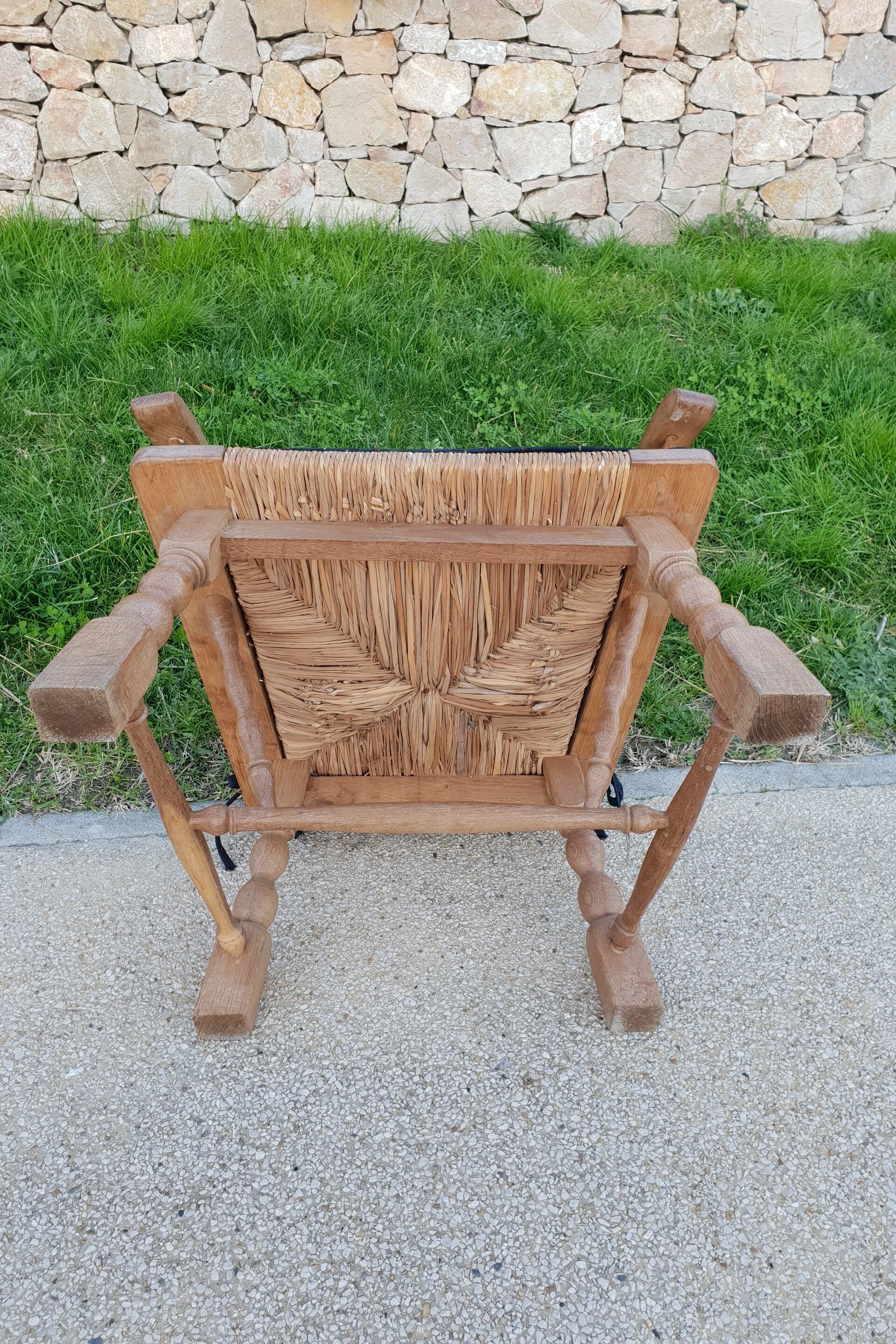 Pair of oak armchairs