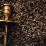 Lot de deux bougeoirs vintage en laiton