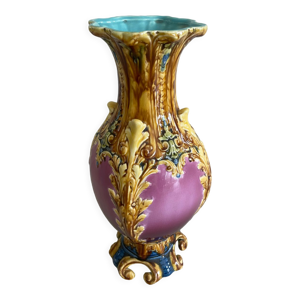 Vase haut en barbotine