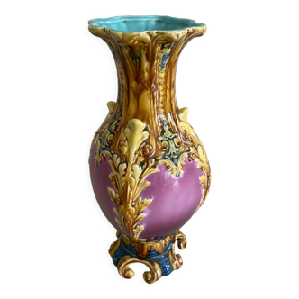 High slurry vase Sarreguemines