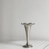 Small silver metal vase