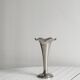 Small silver metal vase