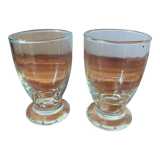 2 antique glasses in blown glass